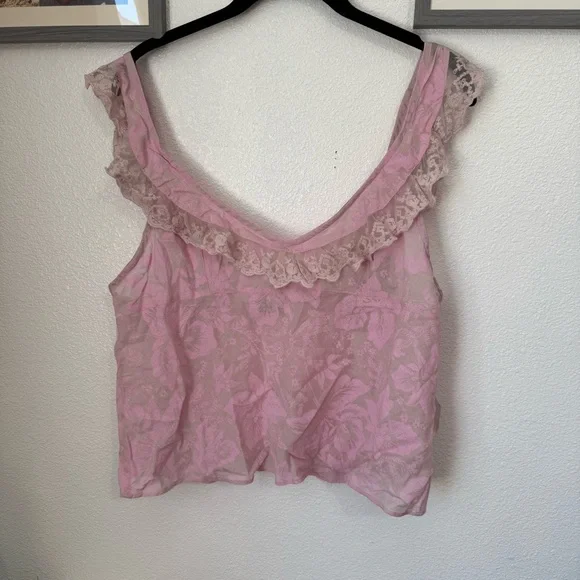 NWT Free People Making Me Blush Cami in Orchid Combo Size Large - Picture 3 of 11